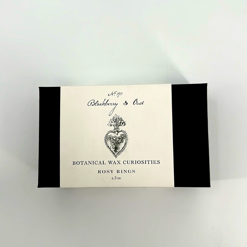 Rosy Rings Handmade Botanical Wax Curiosities, Blackberry and Oud Sacred Heart!